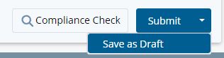 Save As Draft button to save new customer record as a draft for now